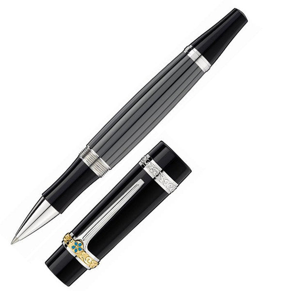 Writers Edition Honore De Balzac Black Resin Rollerball Pen
